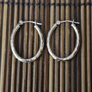 Elegant Silver 10kt Hoop Earrings